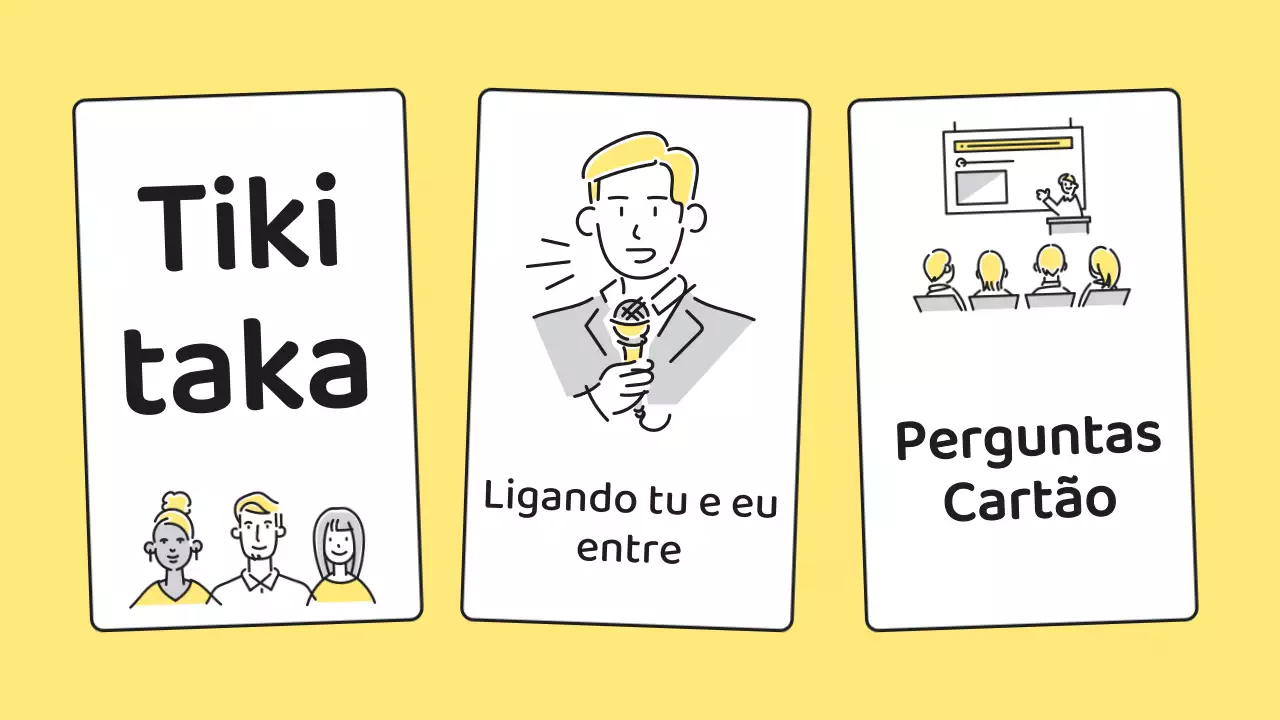 Carta de apresentação de pergunta amarela e minimalista