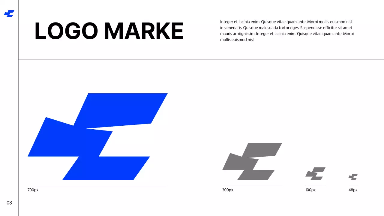 Weiß Blau Fett Kühle Töne Saubere Markenidentität Richtlinien Anweisungen