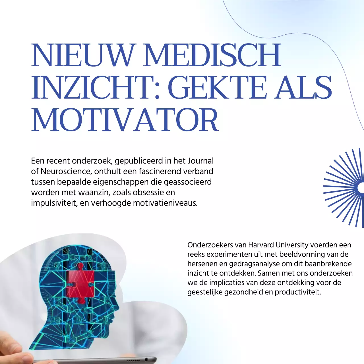 Blauw Wit Minimal Geometrisch Gezondheid Nieuws