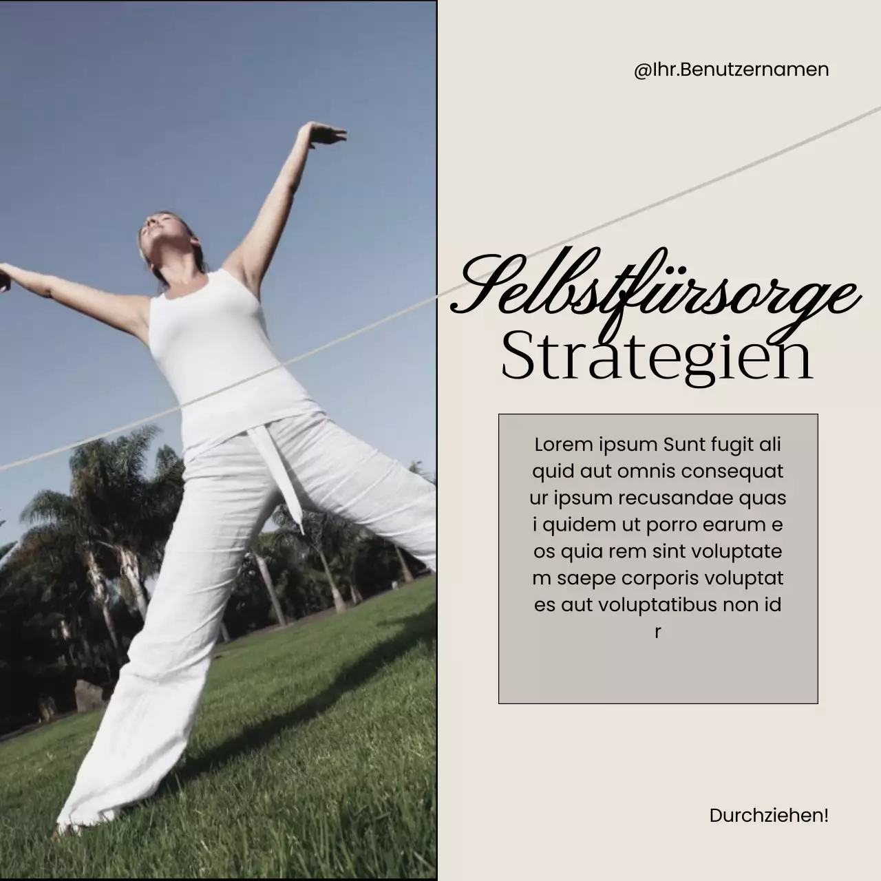 Beige und Schwarz Minimal Mental Health Vortragsmaterial