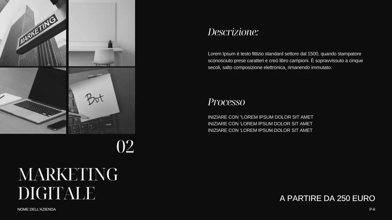 Avorio Khaki Nero Moderno Elegante Introduzione dell'azienda