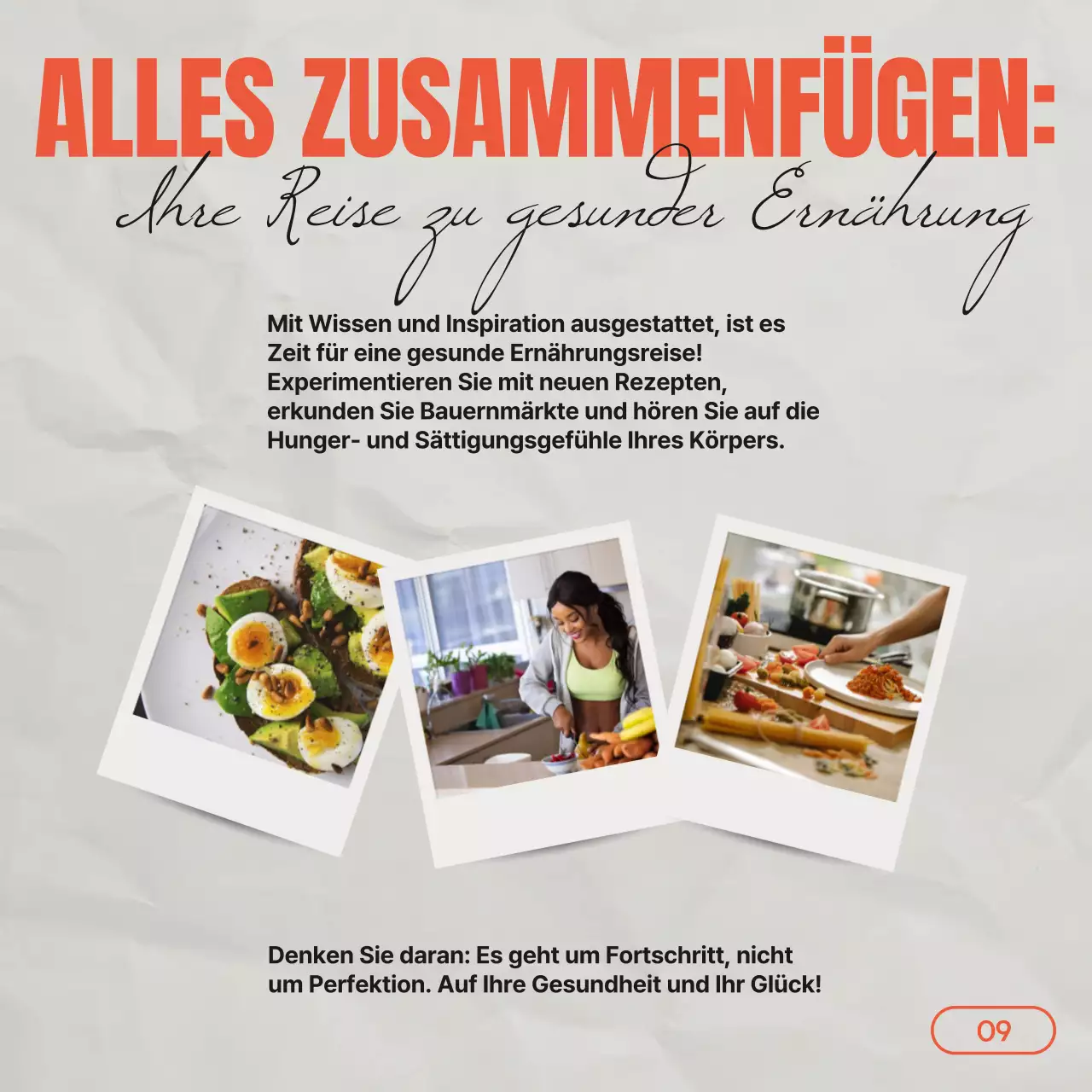 Grey Red Vintage Ratgeber Gesunde Ernährung & Diät