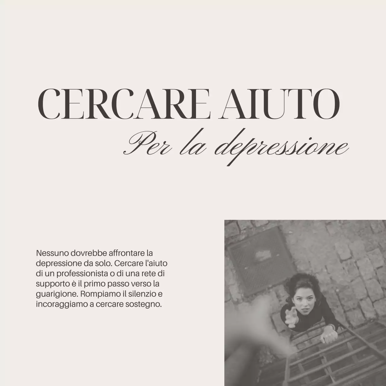 Grigio Avorio Elegante Minimal Guida alla salute mentale