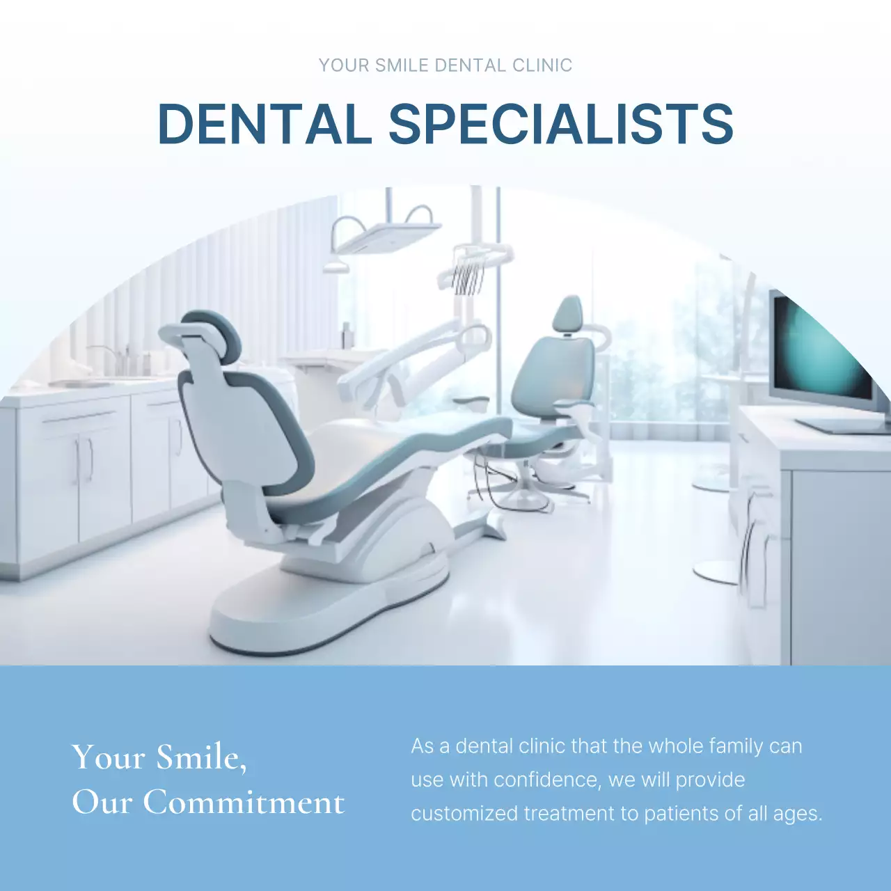 White Modern Dental Promotion Social Media Post