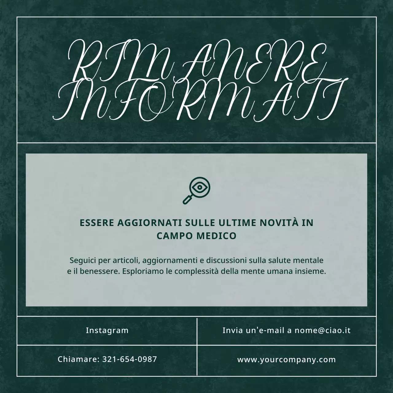 Verde Bianco Moderno Classico Elegante Notizie sulla salute mentale