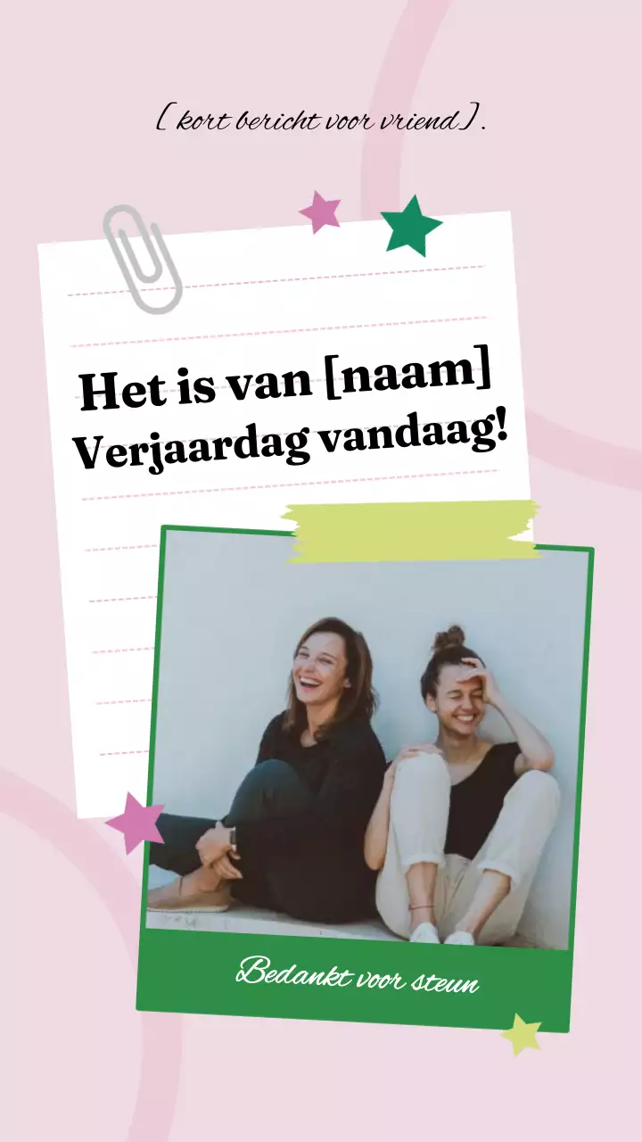 Roze Trendy Verjaardagspost Publiciteit
