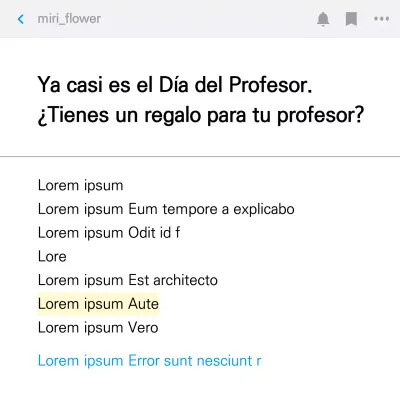 Una promoción de floristería blanca y minimalista para el Día del Maestro