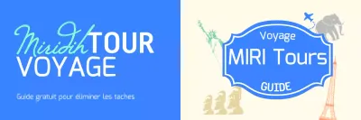 Concept de guide touristique en beige et bleu