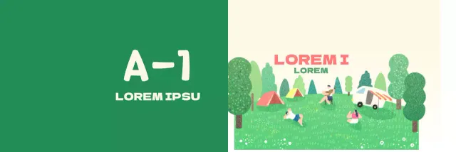 Ein sentimentaler Campingplatz mit einer illustrierten Zeichnung von Campern