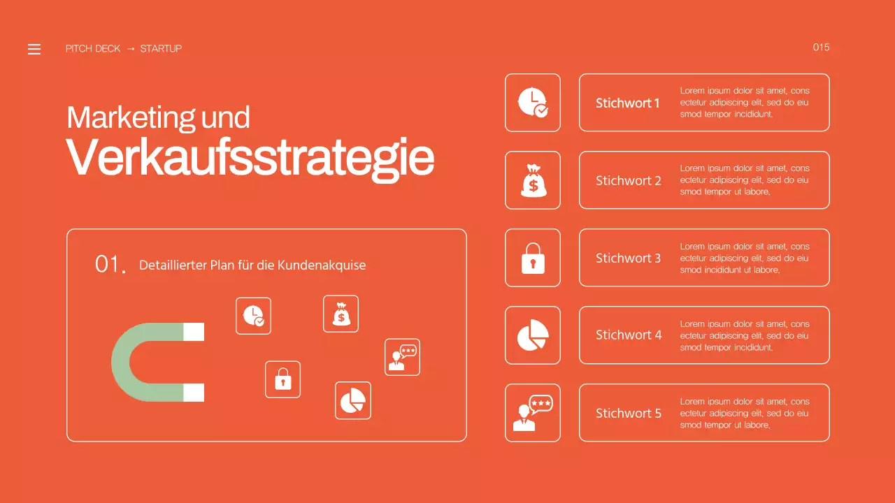 Orange Bold Business Startup Pitch Deck Proposal