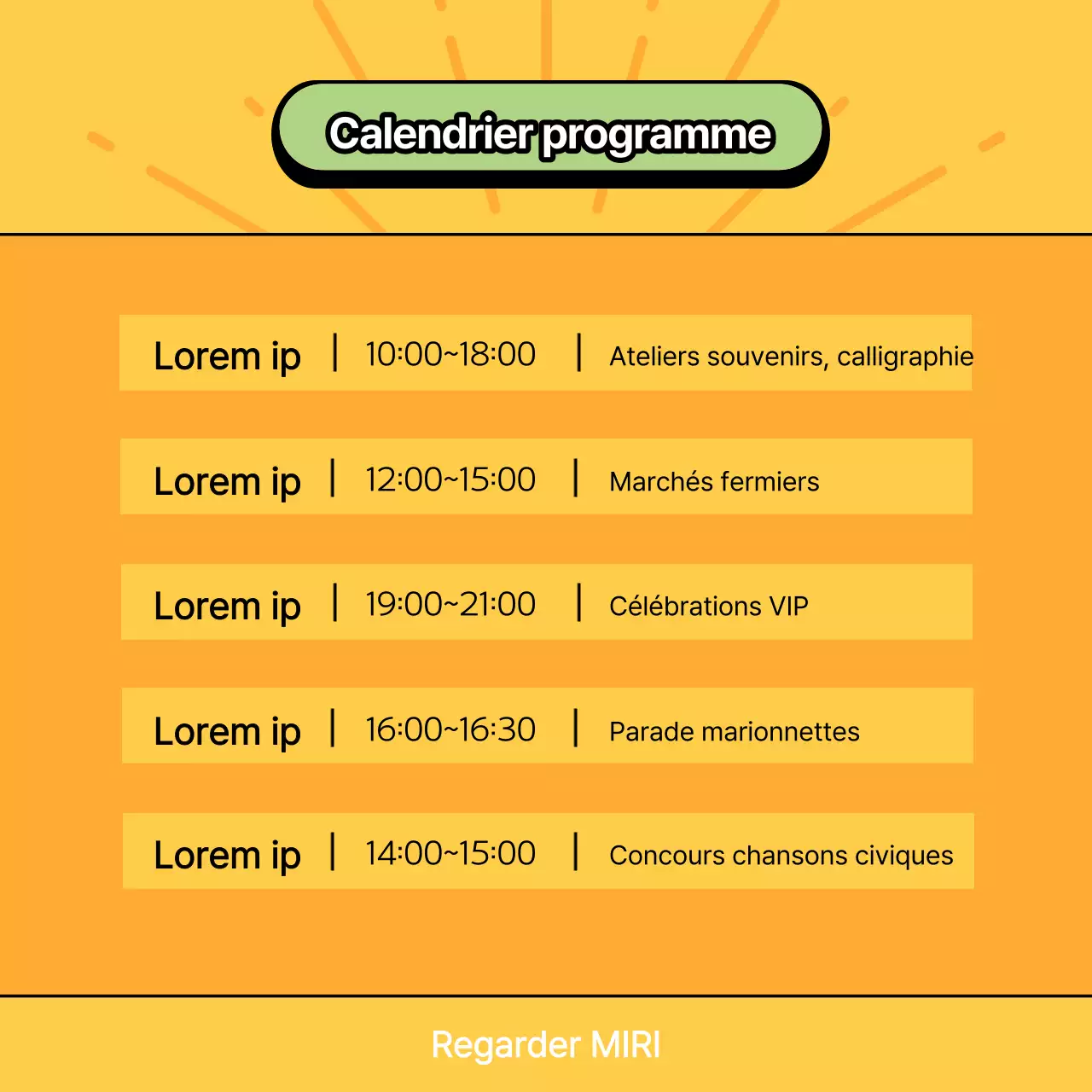 Promouvoir les festivités orange et jaune