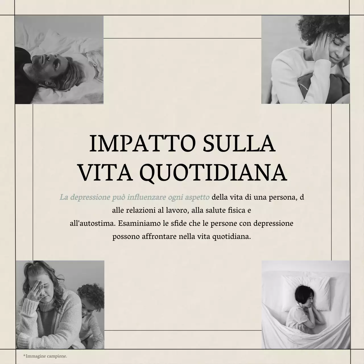 Giallo Blu Grigio Moderno Minimal Salute Mentale Stile di vita