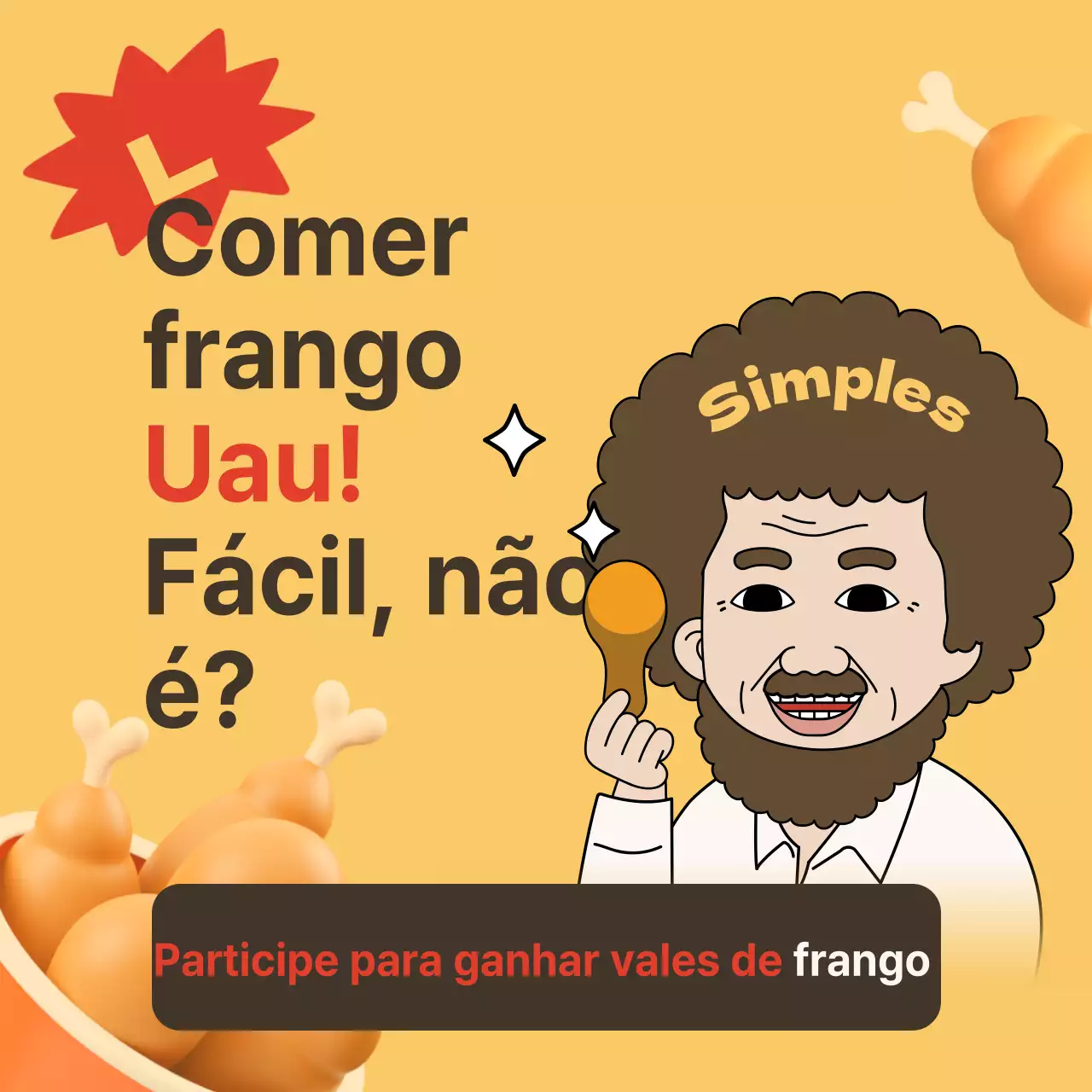 Promover um evento de entrada com uma paródia de amarelo e castanho