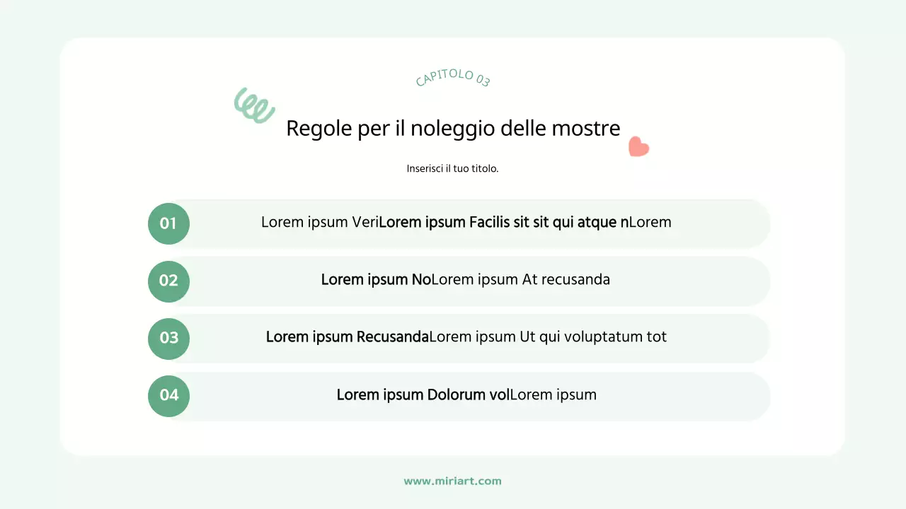 Guida al noleggio di una mostra dai colori vivaci