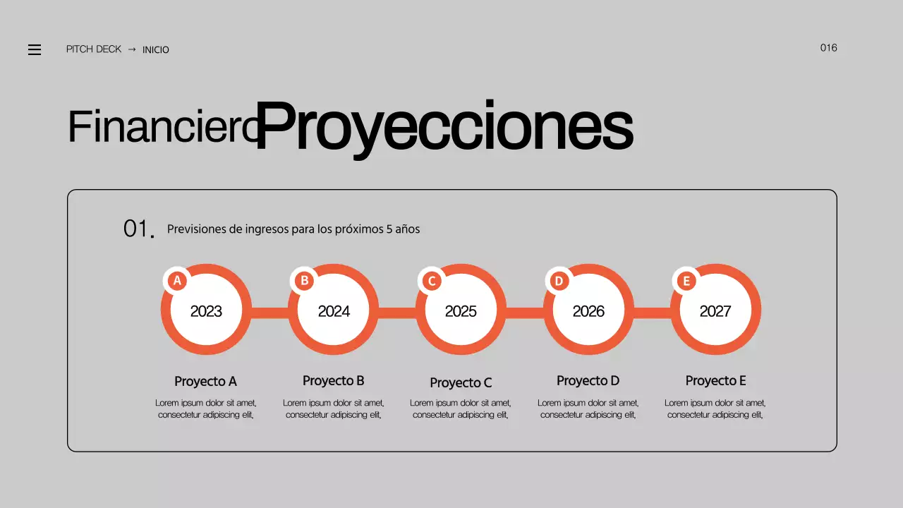 Orange Bold Business Startup Pitch Deck Propuesta