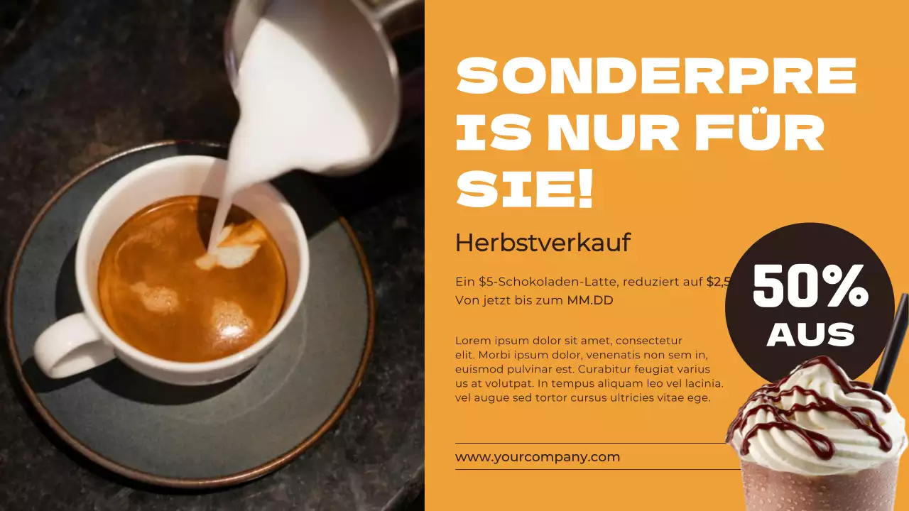 Orange und Braun Einfaches Geschäft Digitales Schild Werbung Promotion