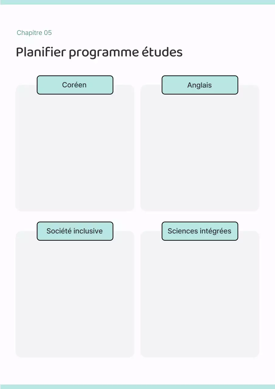 Un agenda simple menthe et blanc