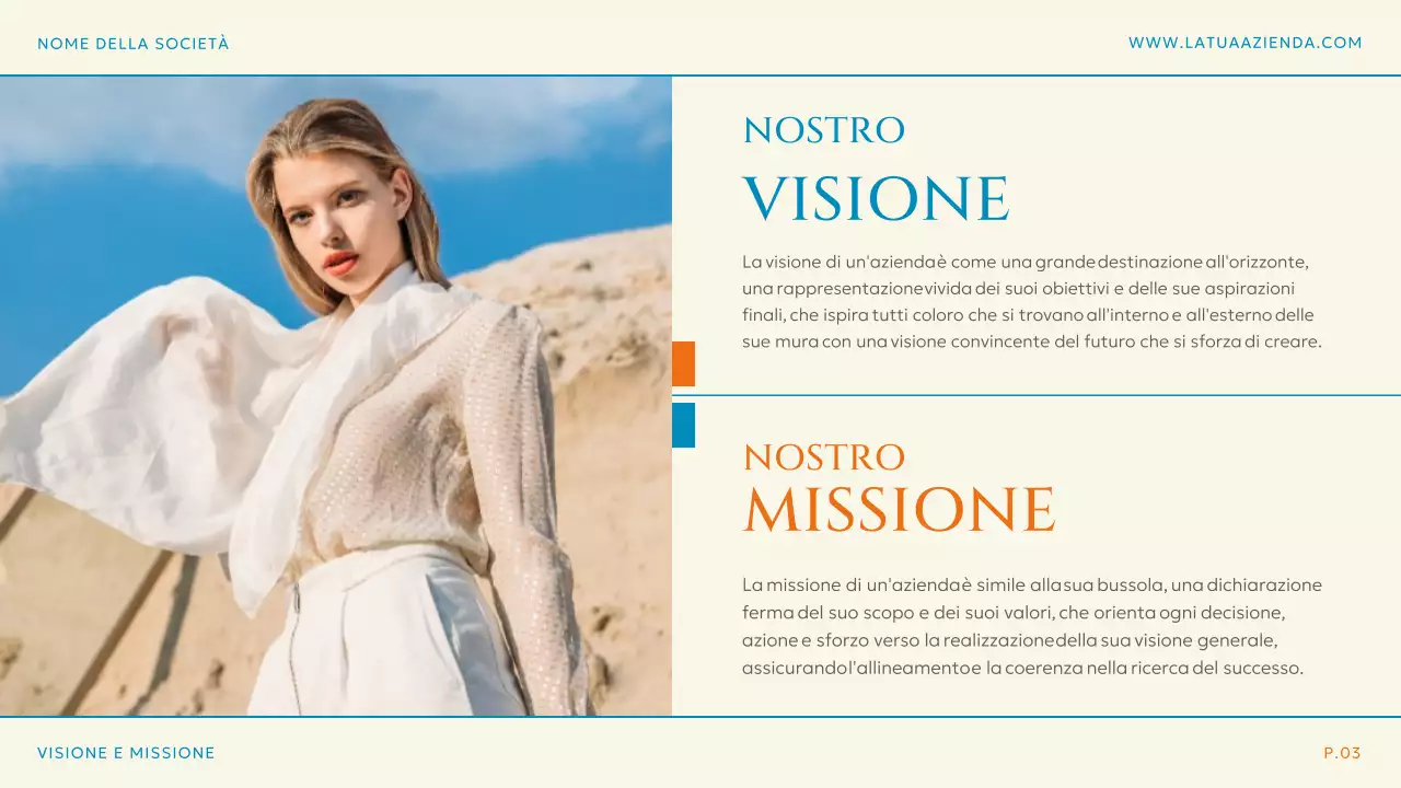 Blu Arancione Semplice Piano di strategia del marchio moderno