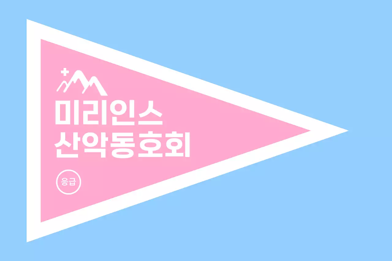 강렬한 색깔을 활용한 산악동호회 컨셉 디자인