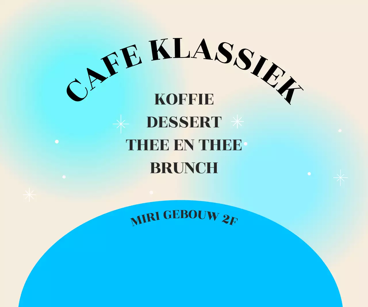 Cool zomercafémenu met foto van geschaafd ijsmenu en gradiëntachtergrond