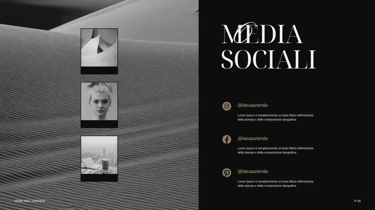 Avorio Khaki Nero Moderno Elegante Introduzione dell'azienda