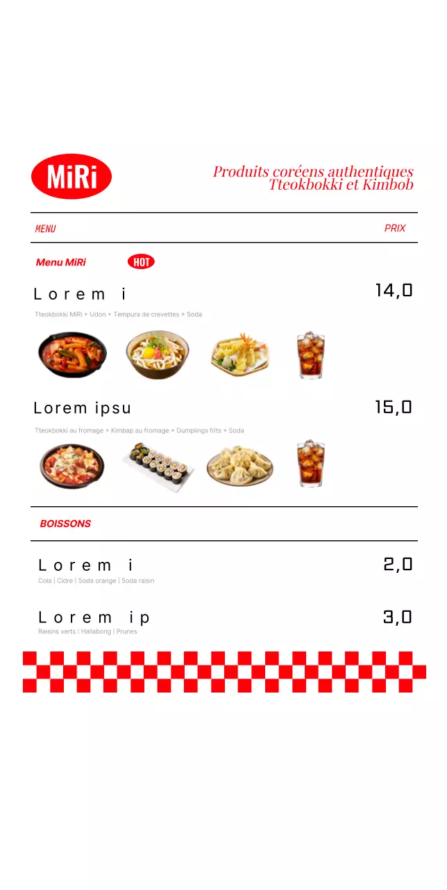 Support pour tableau de menu de restaurant POP Type B