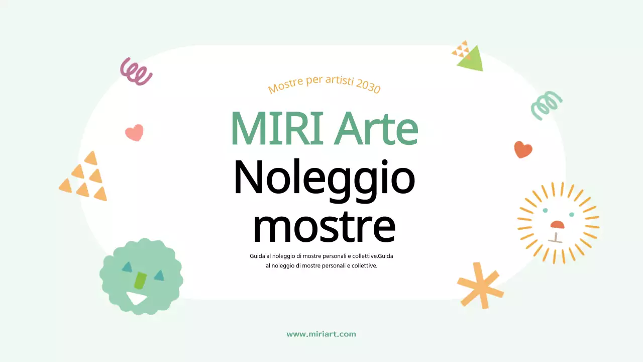 Guida al noleggio di una mostra dai colori vivaci