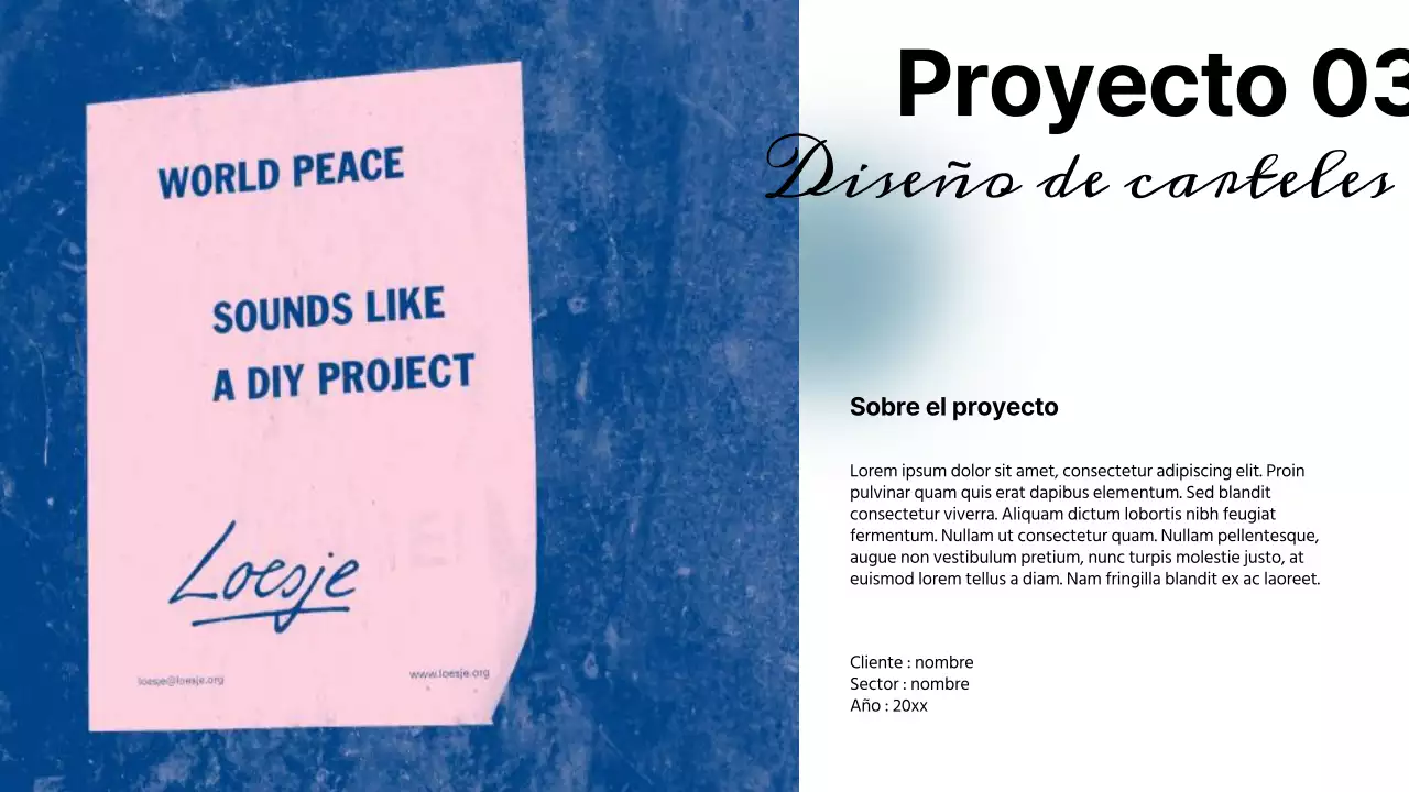 Cartera de diseño gráfico sencillo en azul cielo y blanco