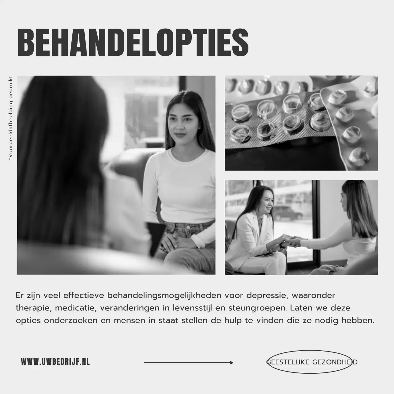 Beige en Grijs Minimalistische Psychologie Blog Promotie