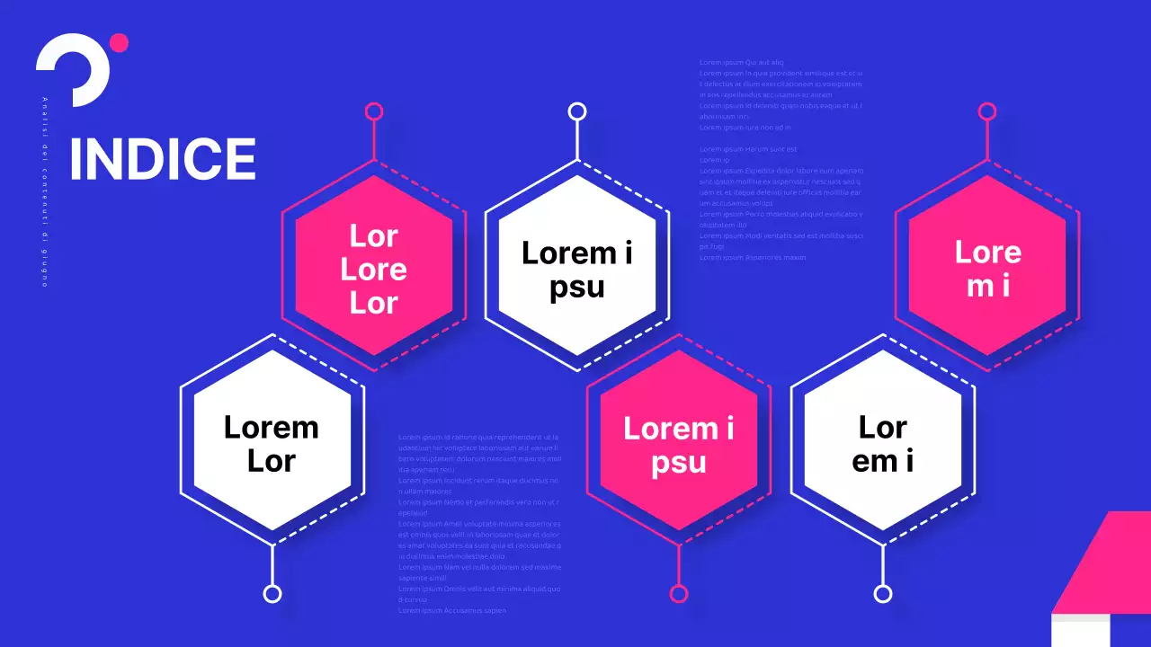 Rapporti di approfondimento pop-art in blu e rosa acceso