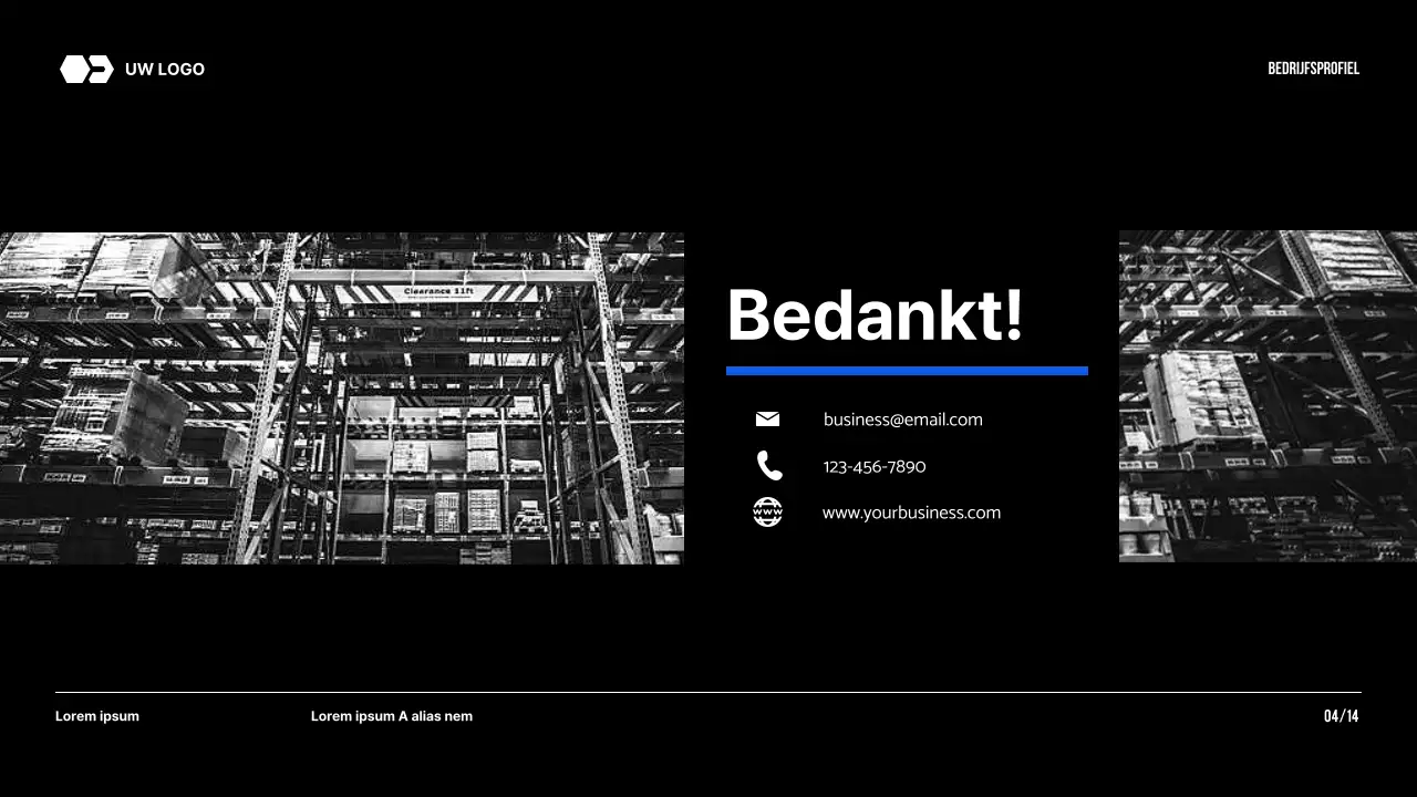 Black Tone Modern Bedrijf Introductie