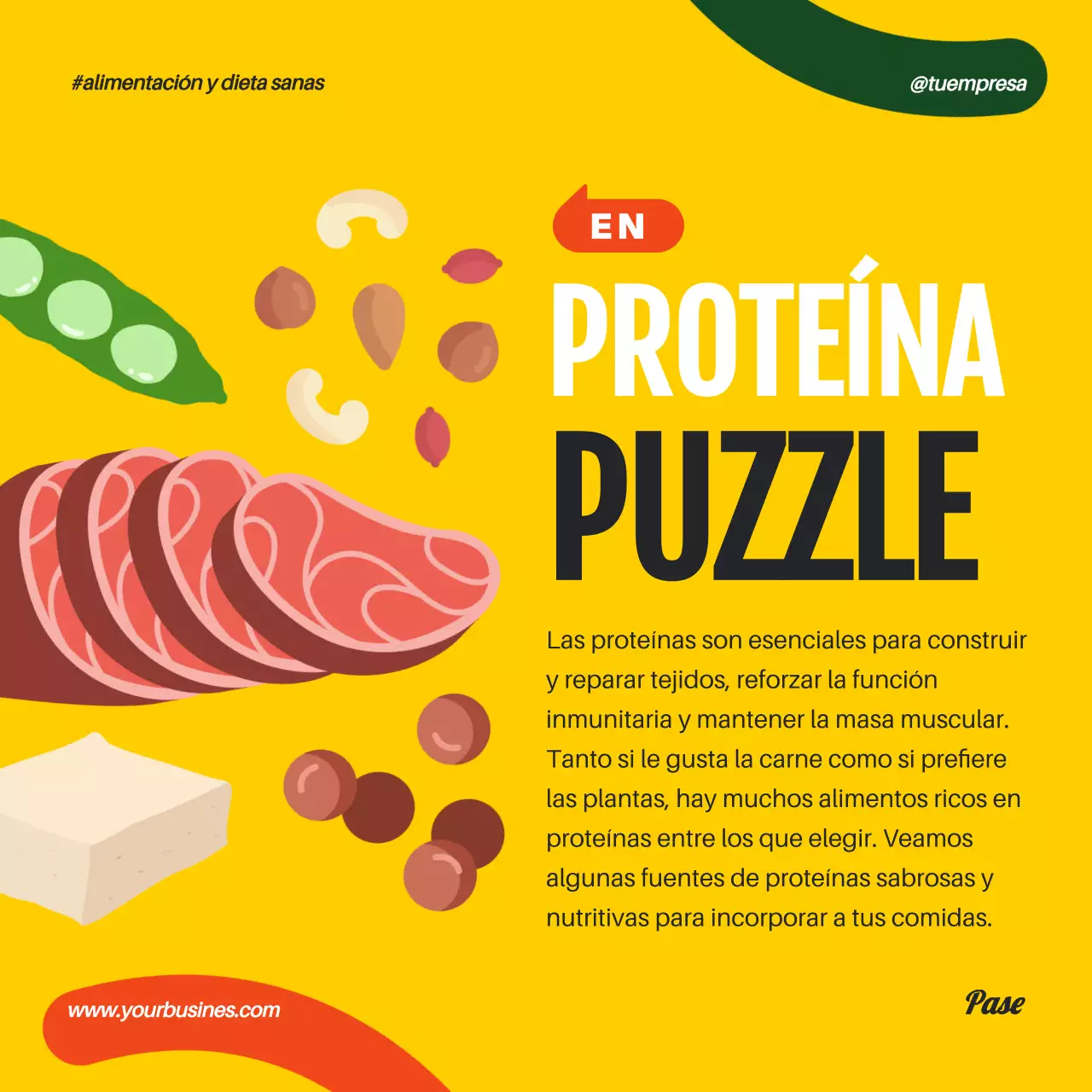 Popart Geométrico Naranja Verde Alimentación y Dieta Saludables