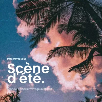 Postes d'été émotionnels en bleu marine et rose