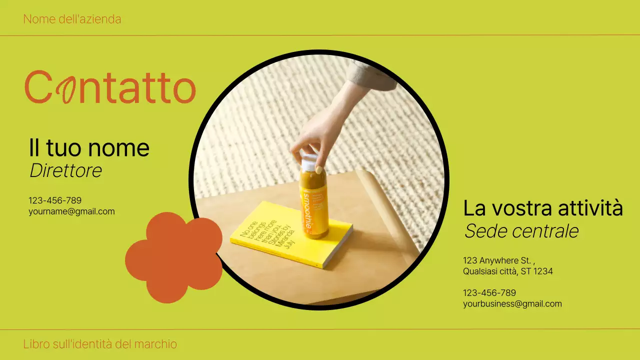 Libro sull'identità del marchio Orange and Lime Bold Introduzione