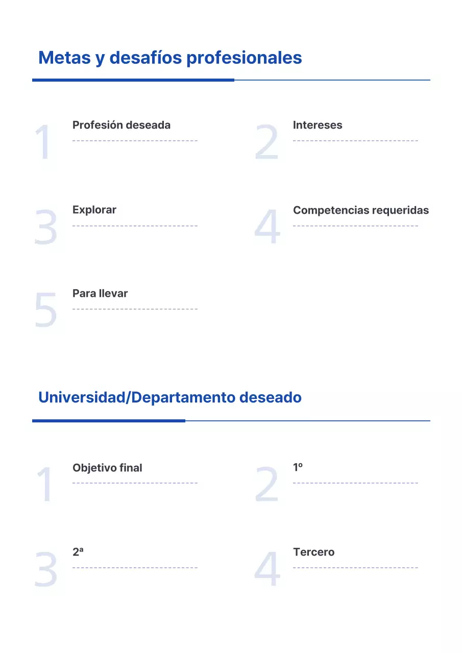 Una sencilla agenda azul y blanca