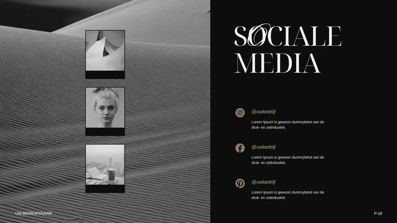 Ivory Khaki Black Elegant Bedrijf Introductie