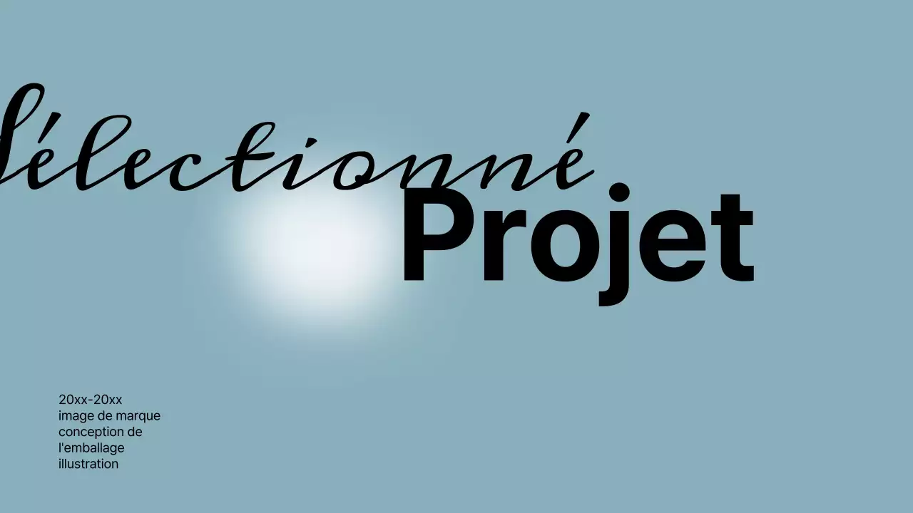 Portfolio de graphiste simple bleu ciel et blanc