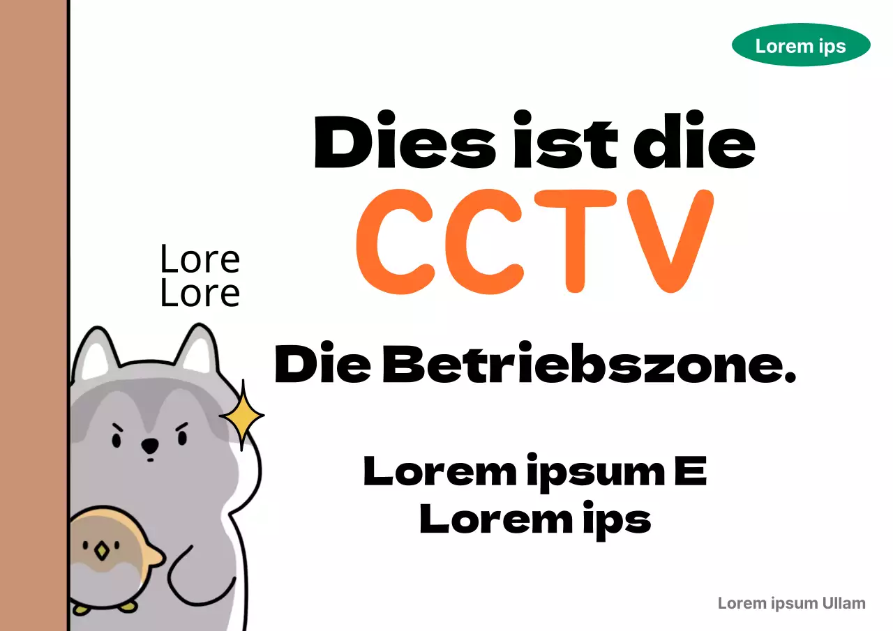 CCTV-Informationen in orange