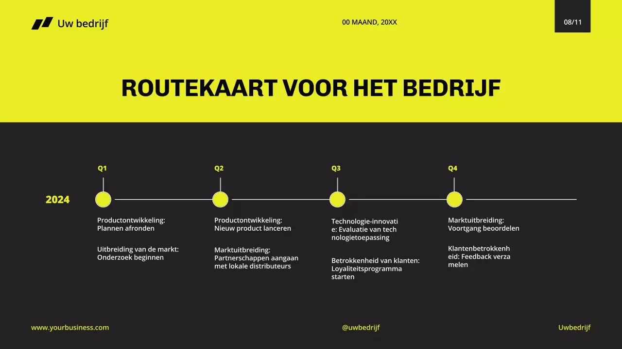Geel Zwart Minimal Modern Bedrijfsprofiel voor Bedrijfsintroductie