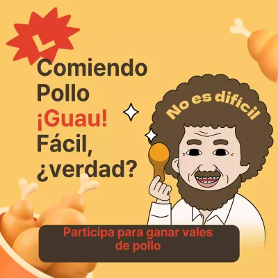 Promocionar un evento de entrada con una parodia de amarillo y marrón