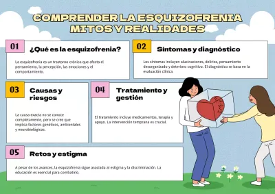 Azul Blanco Verde Natural Salud Mental Flyer