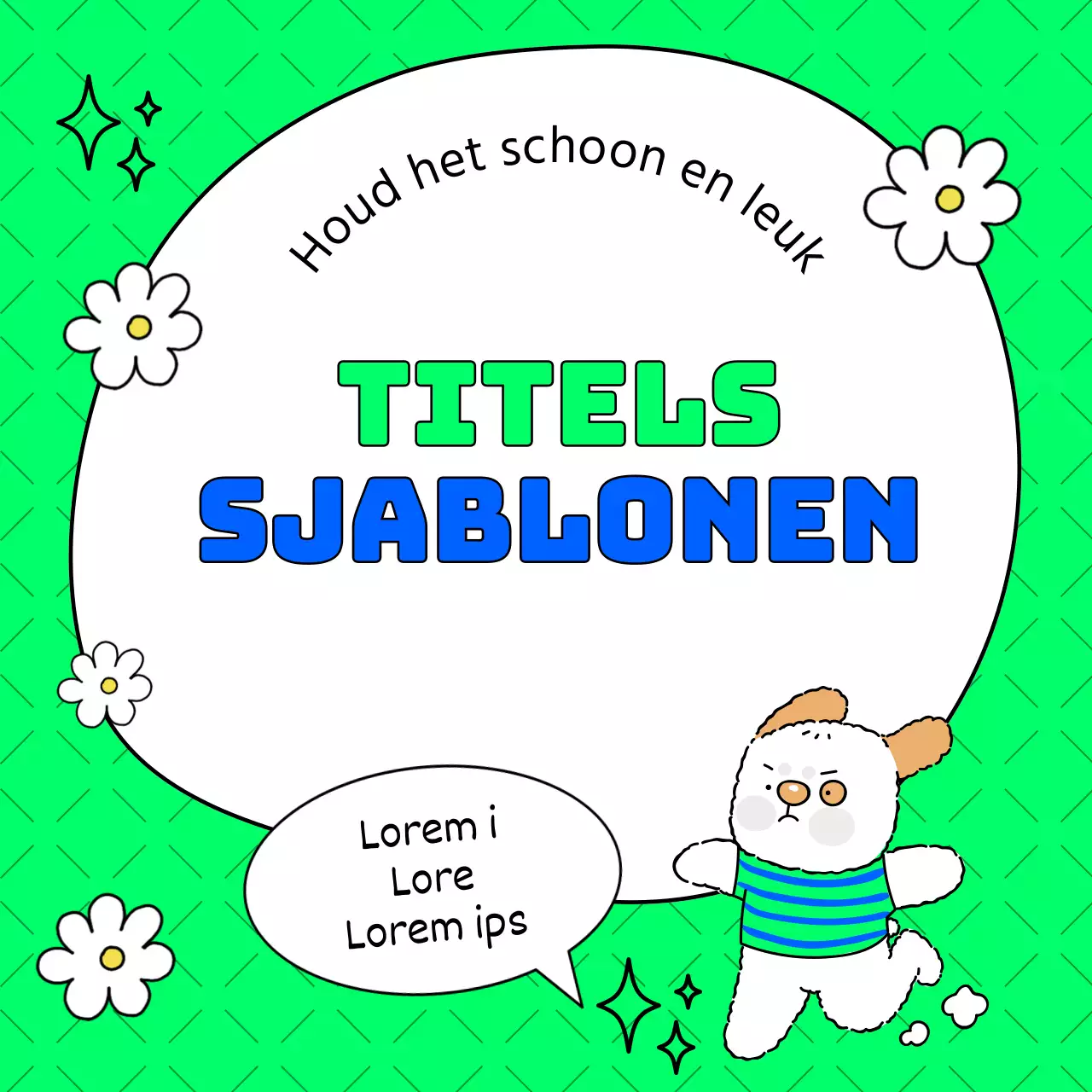 Schattig titellijstje in oranje en roze