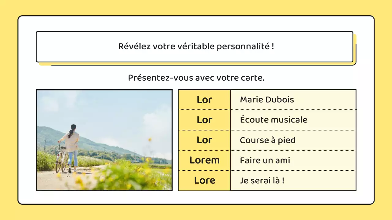 Lettre de motivation jaune et minimaliste