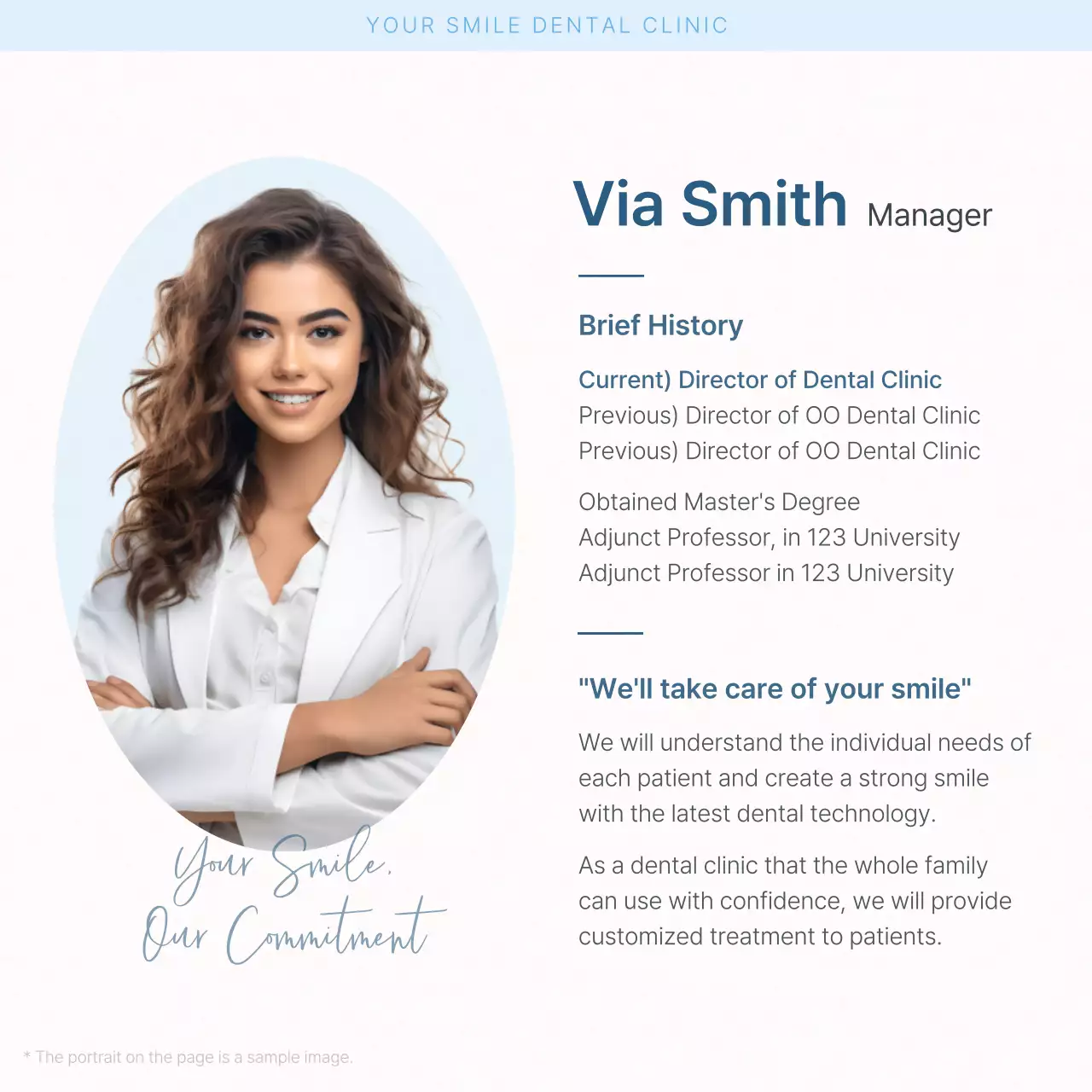 White Professional Dental Profile Social Media Post