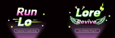 Cụm từ cổ vũ ngày thể thao với khái niệm bảng hiệu neon gradient