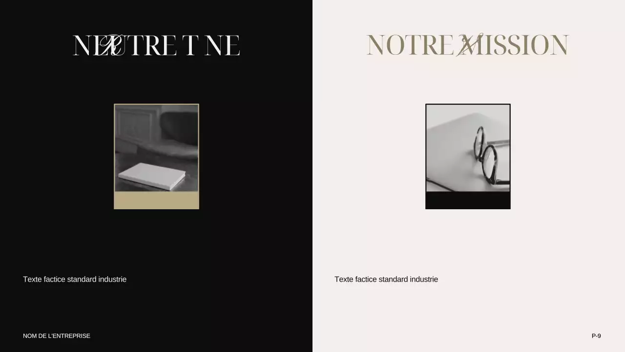 Ivory Khaki Black Modern Elegant Présentation de l'entreprise