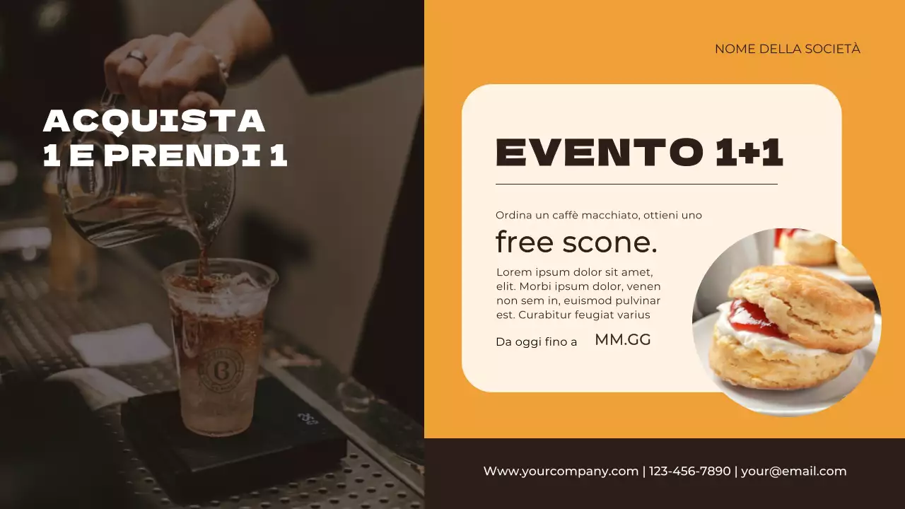 Arancione e marrone Semplice insegna pubblicitaria del negozio digitale Promozione