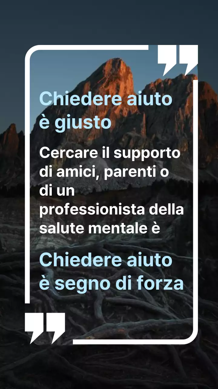 Blu Grigio Bianco Semplice Moderno Citazione Ispirativa