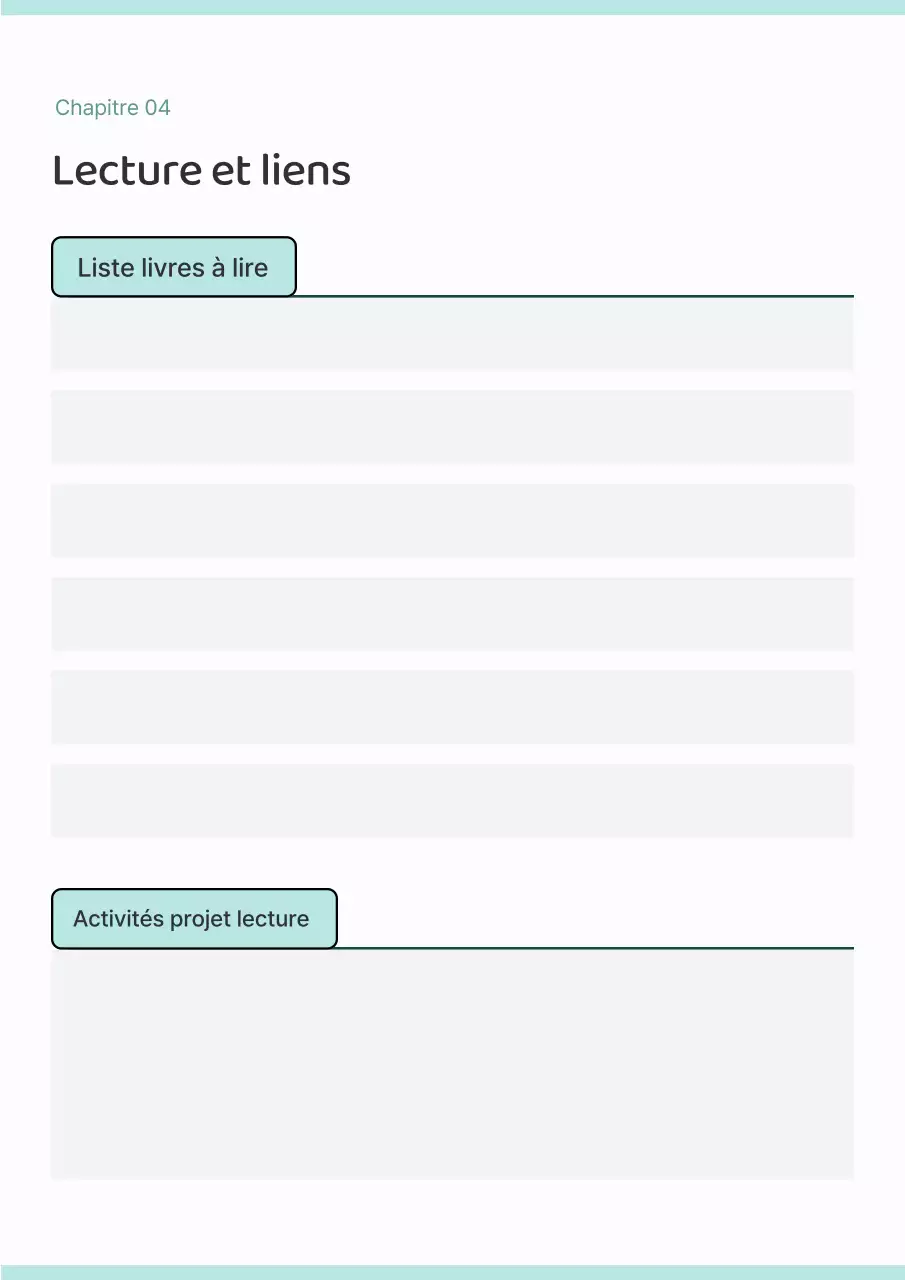 Un agenda simple menthe et blanc