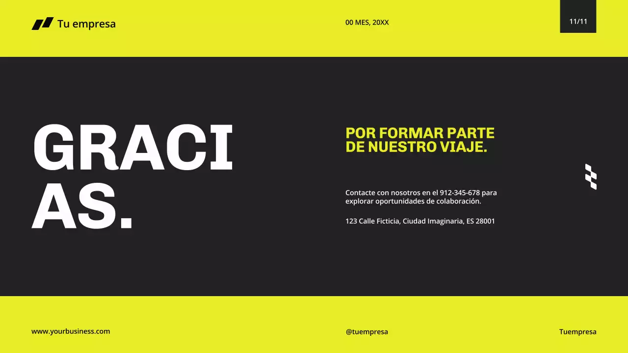 Amarillo Negro Minimal Moderno Perfil de Empresa para Presentación de Empresa